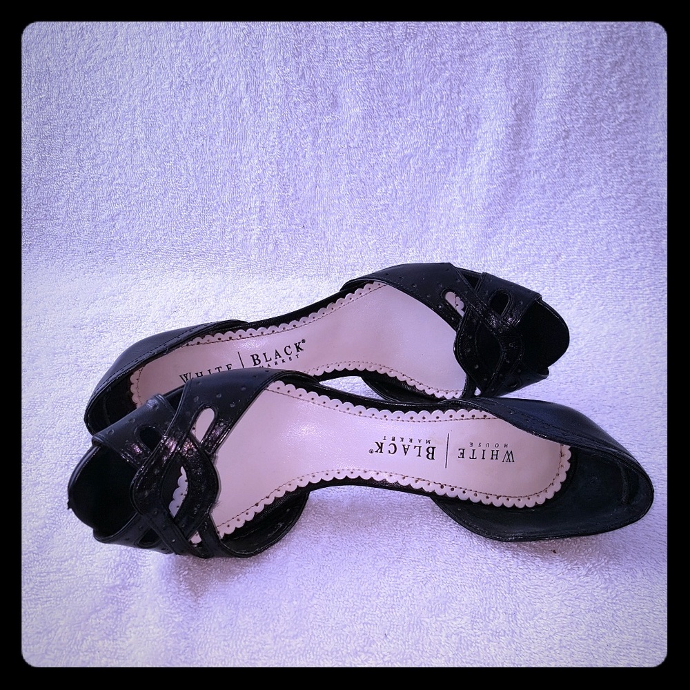 White House Black Market PeepToe Heels